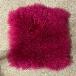 Hot Punk Mongolian Lamb Fur Pillow Cover 18” x 18”